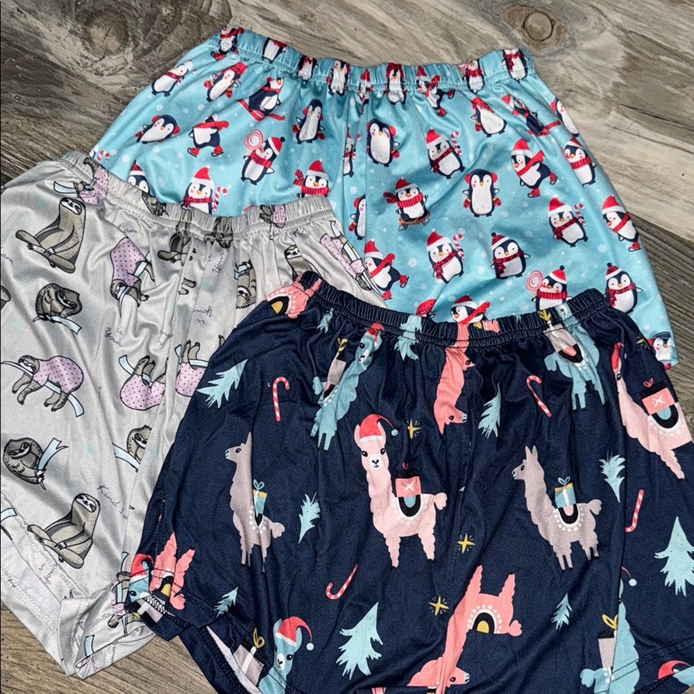 Playful Blue and Gray Pajama Shorts for Cozy Nights